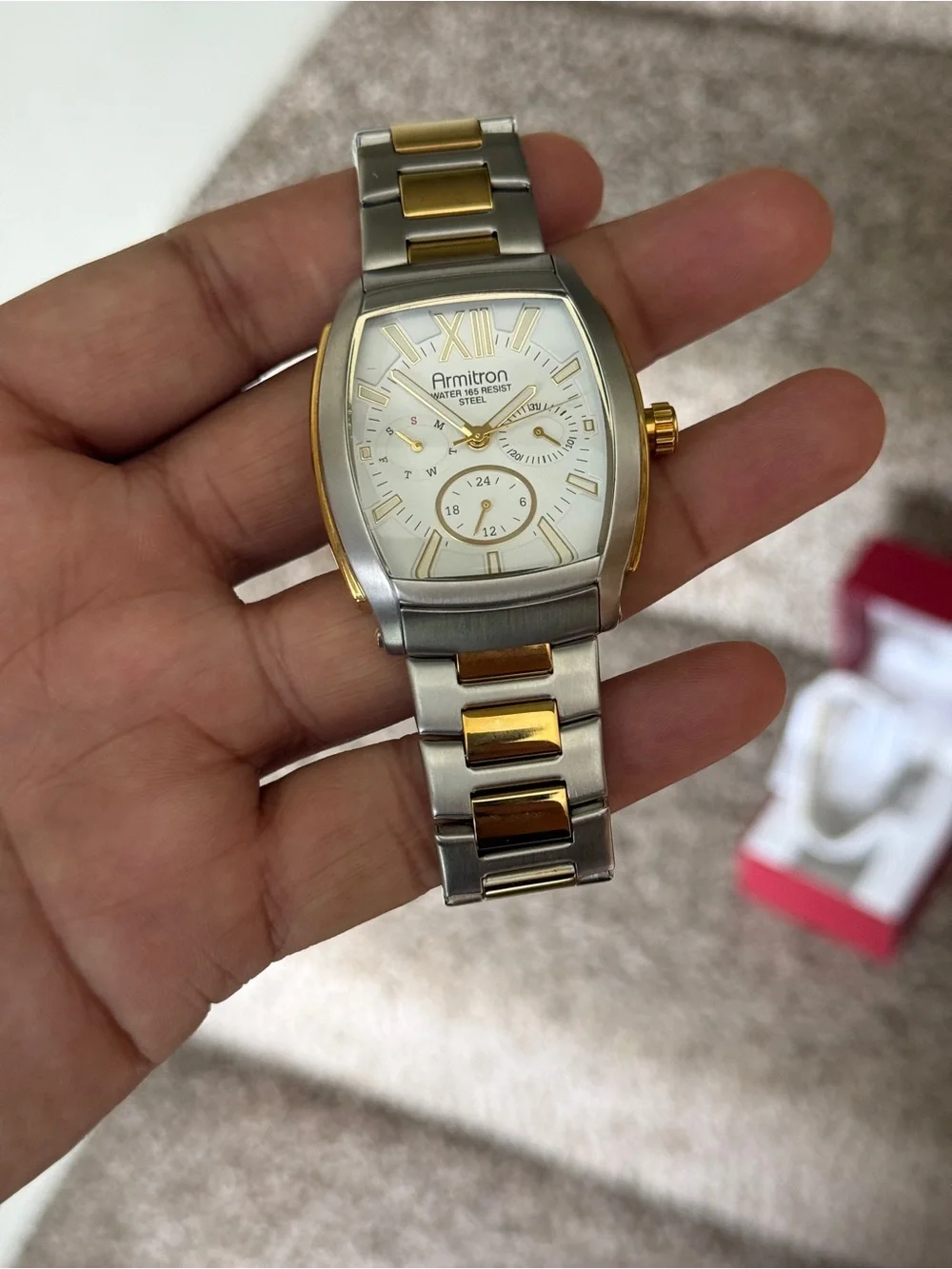 Armitron Men’s Two-Tone Gold & Silver Stainless Steel chronograph Watch
